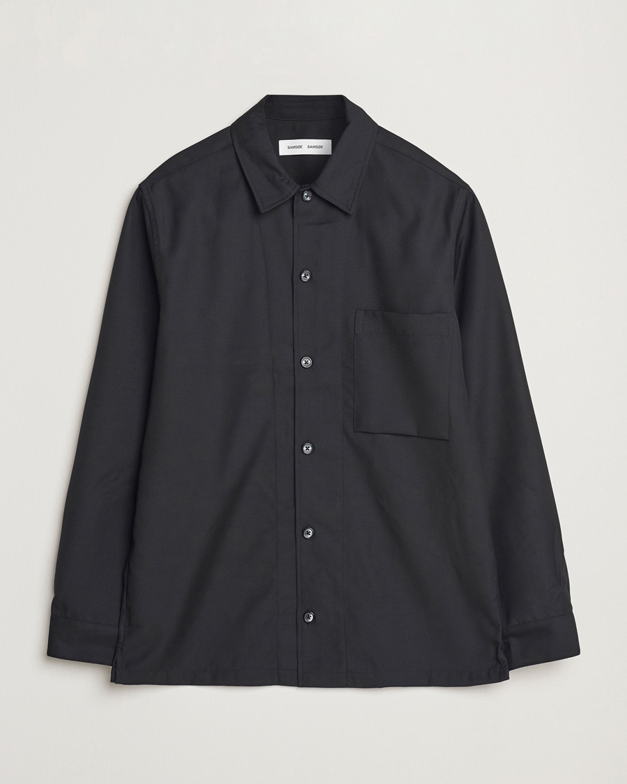 Herren | Hemden | Samsøe Samsøe | Damon Wool Overshirt Black
