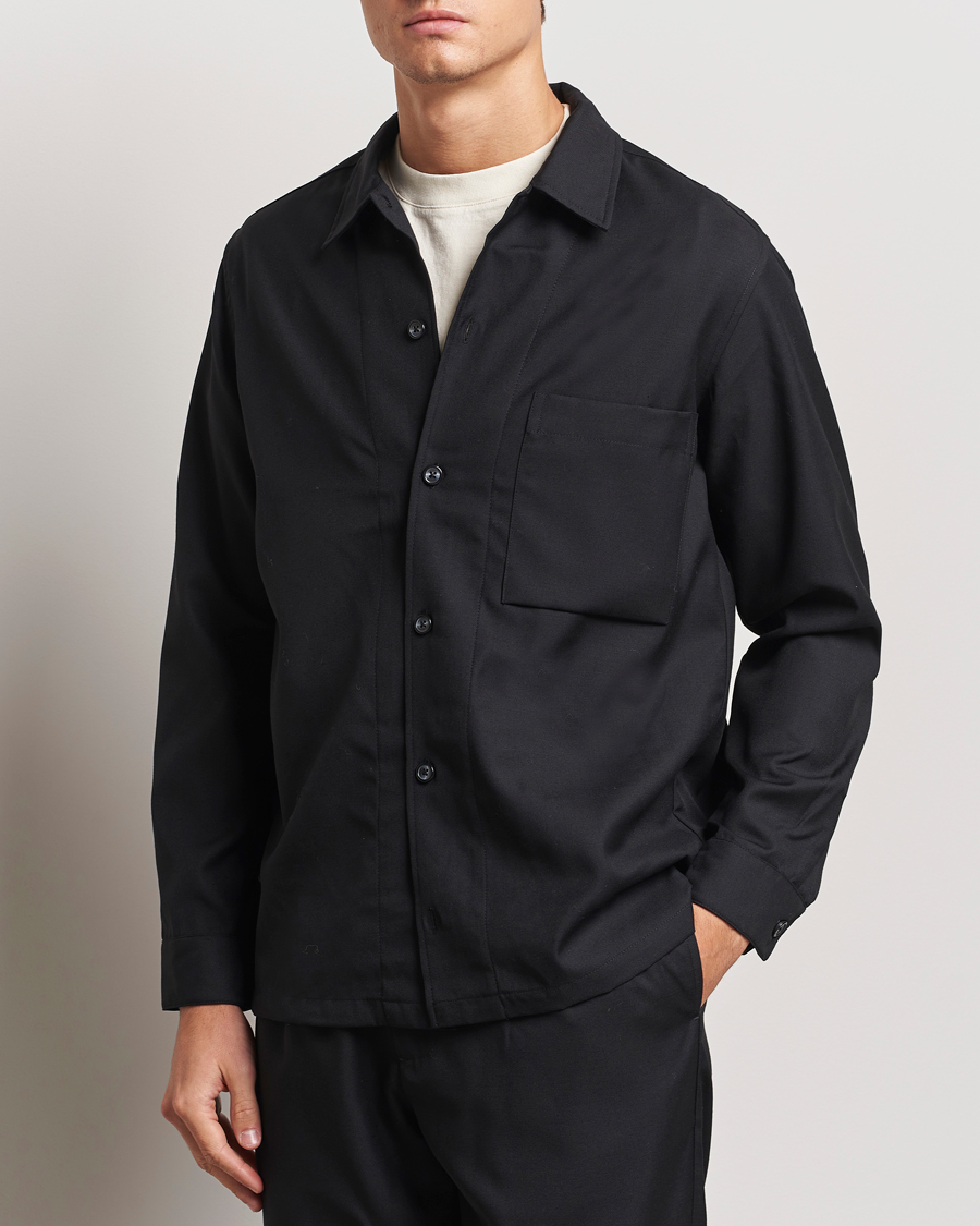 Herren | Hemden | Samsøe Samsøe | Damon Wool Overshirt Black
