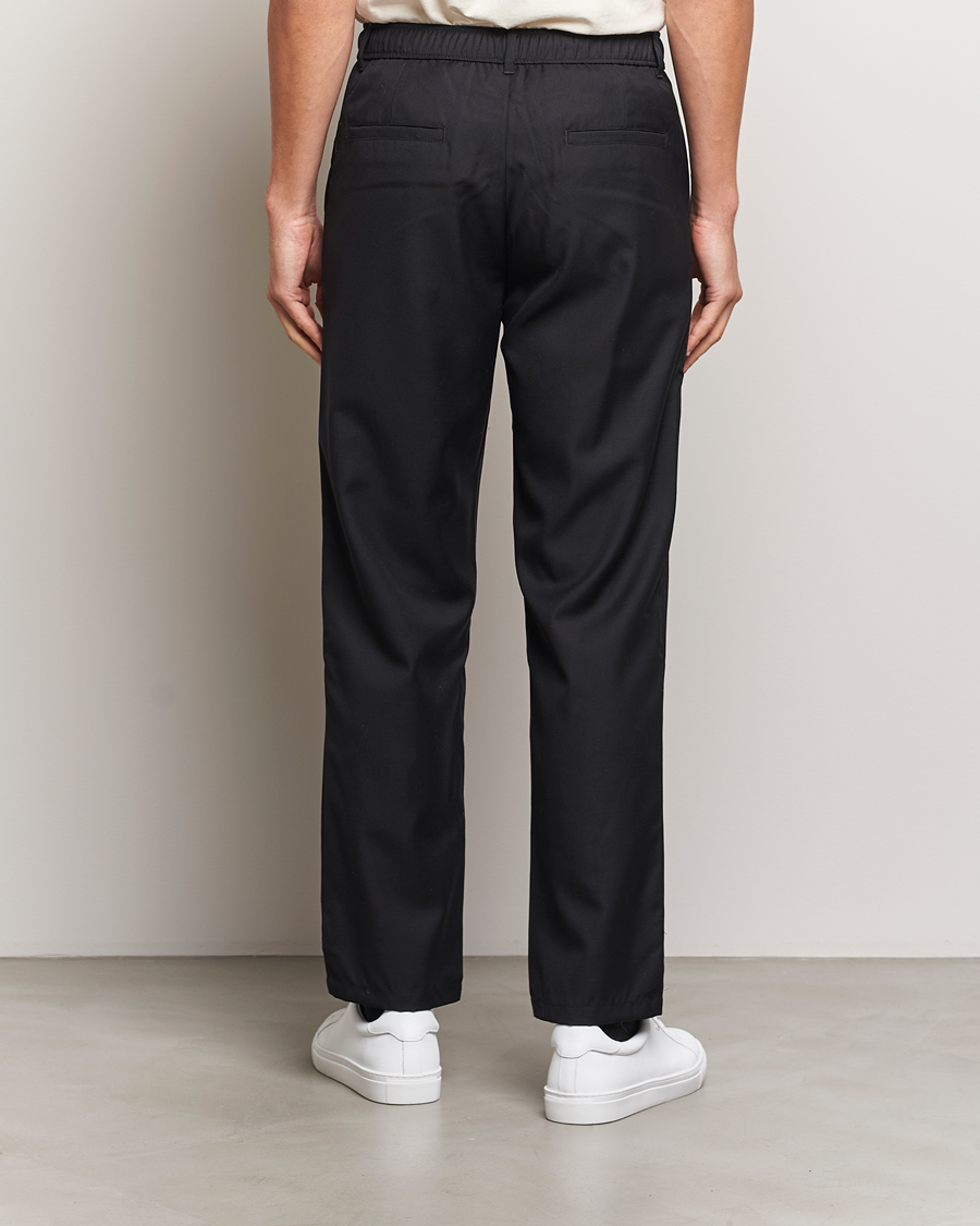 Herren | Hosen | Samsøe Samsøe | Bertil Pleated Drawstring Trousers Black