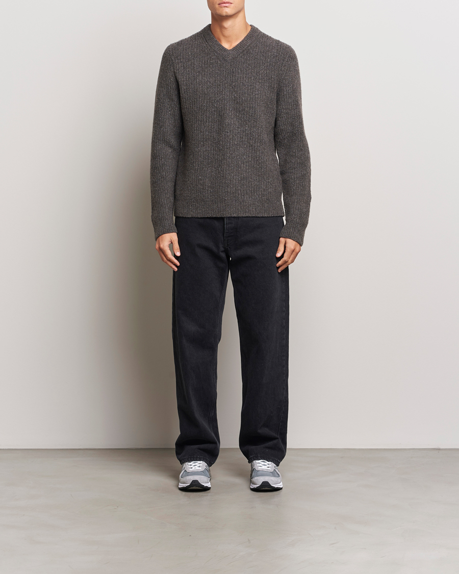 Herren | Pullover | Samsøe Samsøe | Koji Rib Knitted V-Neck Volcanic Ash