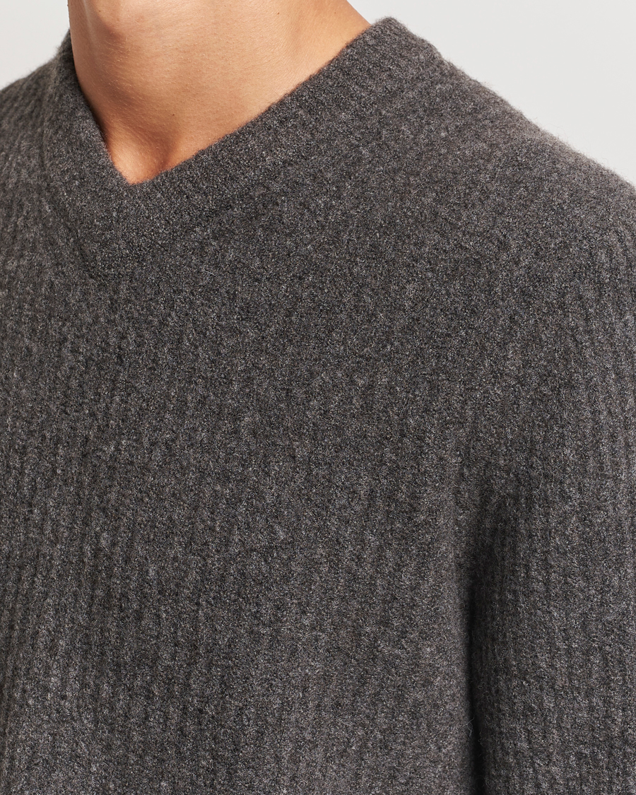 Herren | Pullover | Samsøe Samsøe | Koji Rib Knitted V-Neck Volcanic Ash