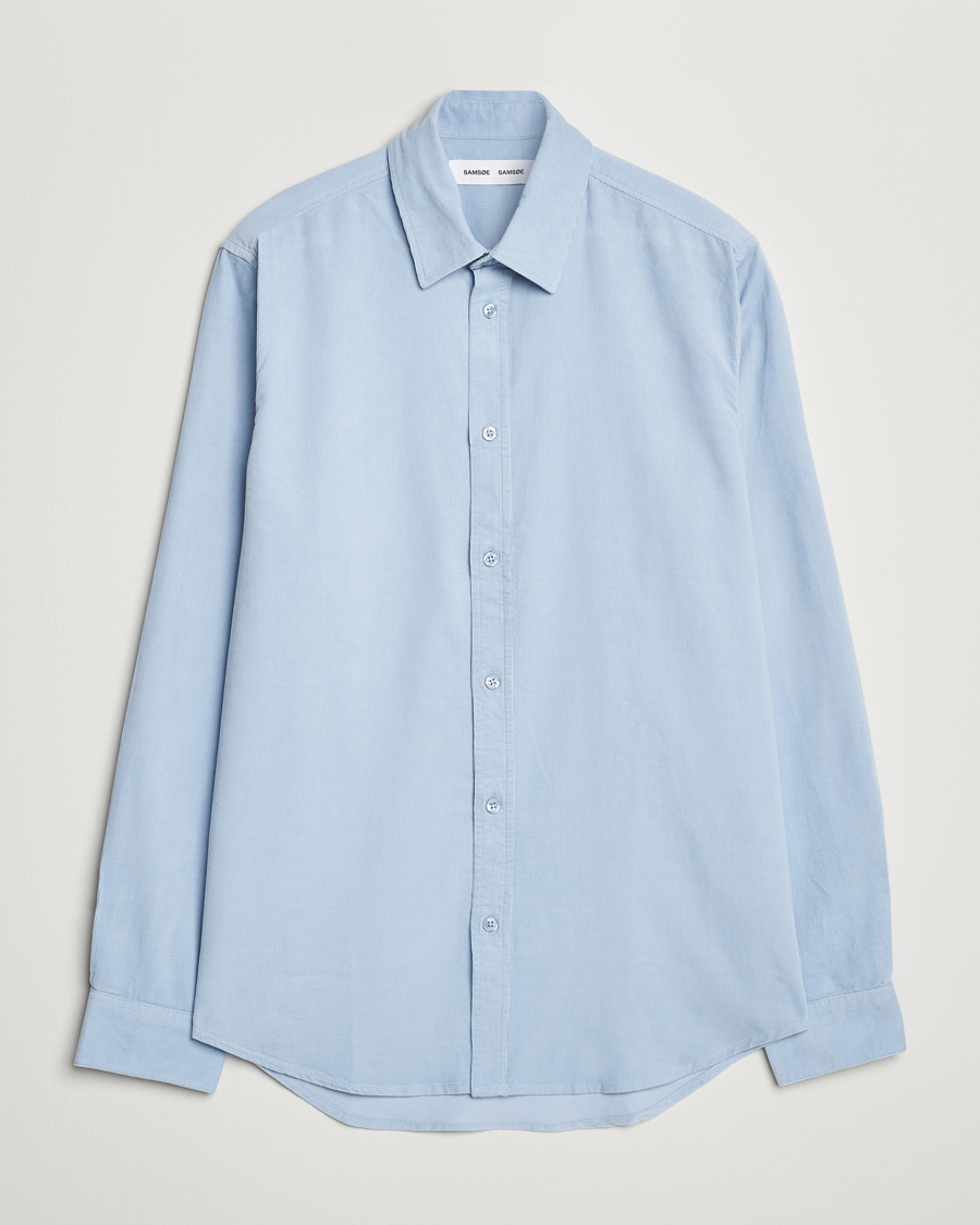 Herren | Hemden | Samsøe Samsøe | Liam Baby Cord Shirt Subdued Blue