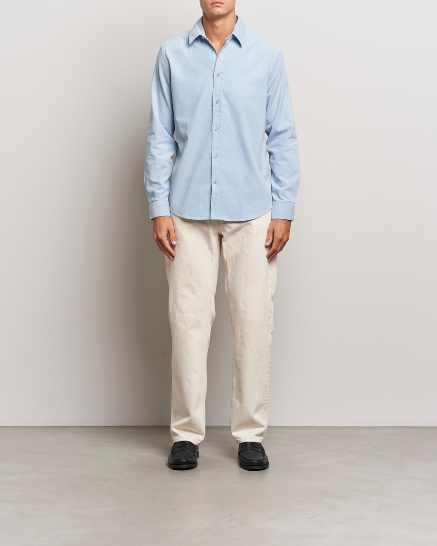 Herren | Hemden | Samsøe Samsøe | Liam Baby Cord Shirt Subdued Blue