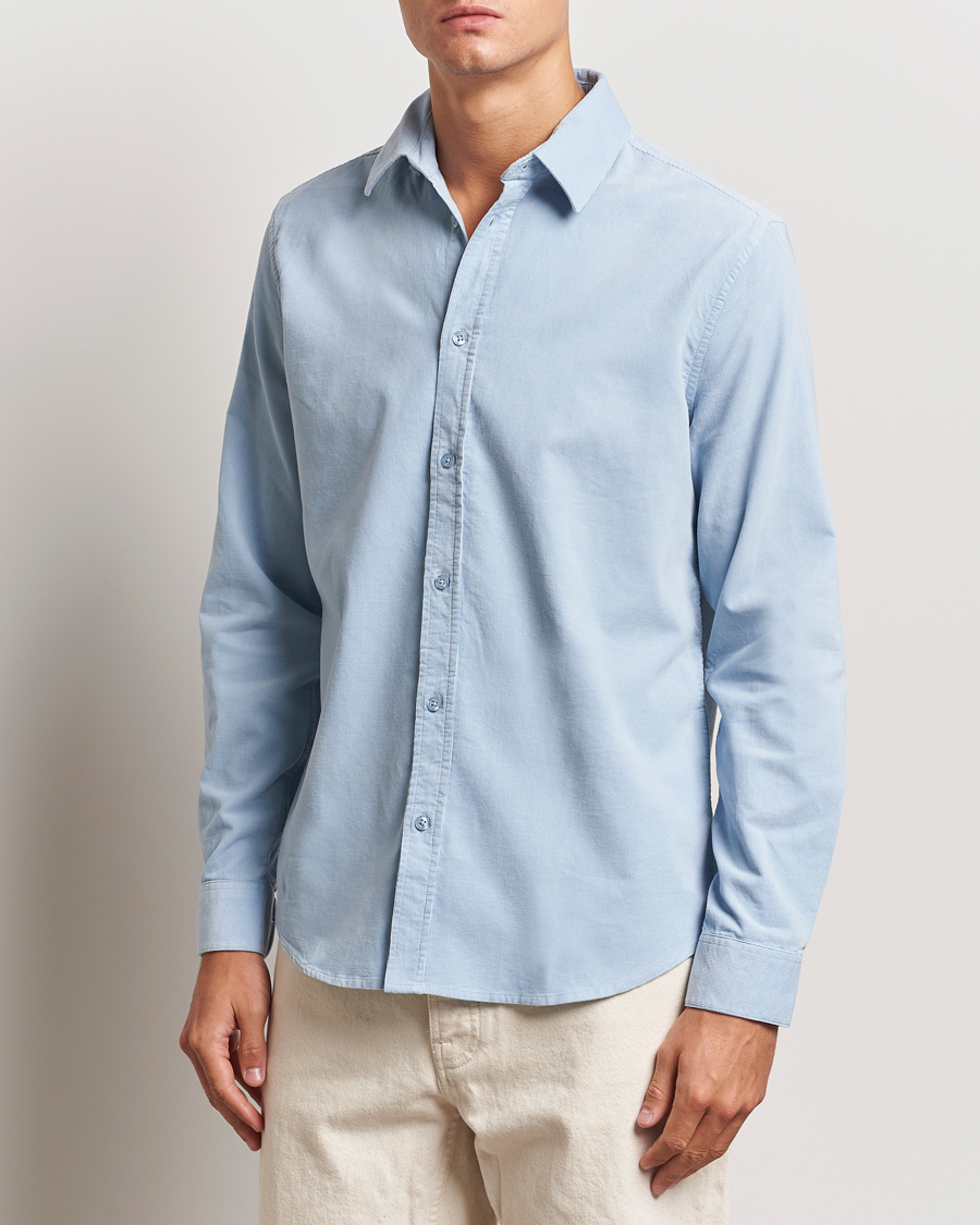Herren | Hemden | Samsøe Samsøe | Liam Baby Cord Shirt Subdued Blue