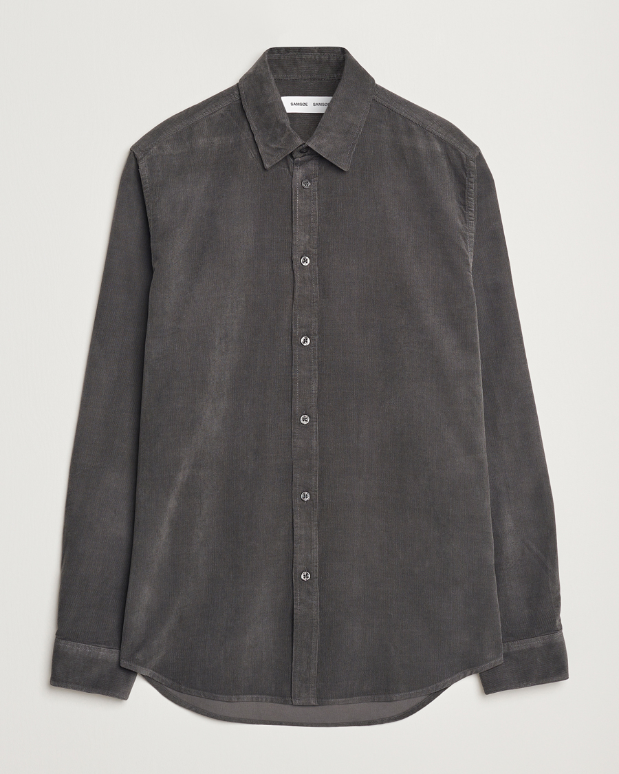 Herren | Hemden | Samsøe Samsøe | Liam Baby Cord Shirt Volcanic Ash