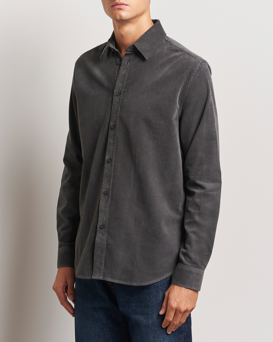 Herren | Hemden | Samsøe Samsøe | Liam Baby Cord Shirt Volcanic Ash