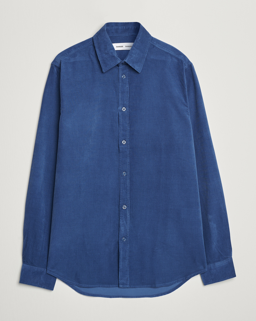 Herren | Hemden | Samsøe Samsøe | Liam Baby Cord Shirt True Navy