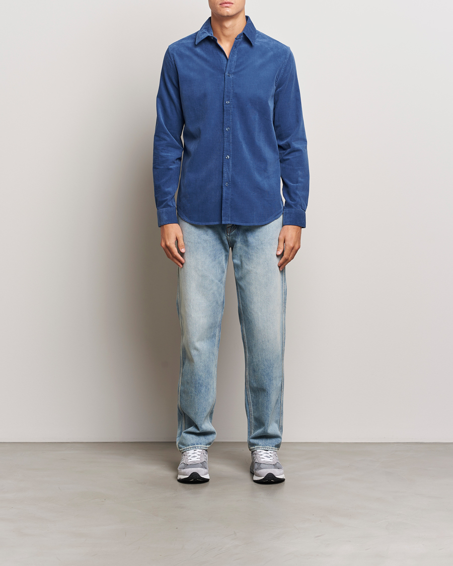 Herren | Hemden | Samsøe Samsøe | Liam Baby Cord Shirt True Navy