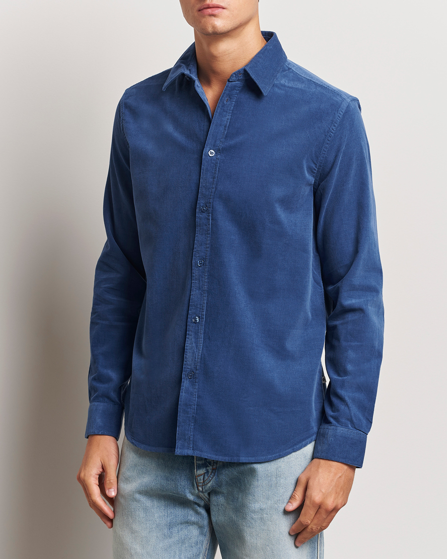 Herren | Hemden | Samsøe Samsøe | Liam Baby Cord Shirt True Navy