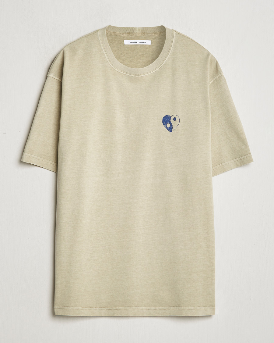 Herren | T-Shirts | Samsøe Samsøe | Poetry Printed T-Shirt Abbey Stone Balance