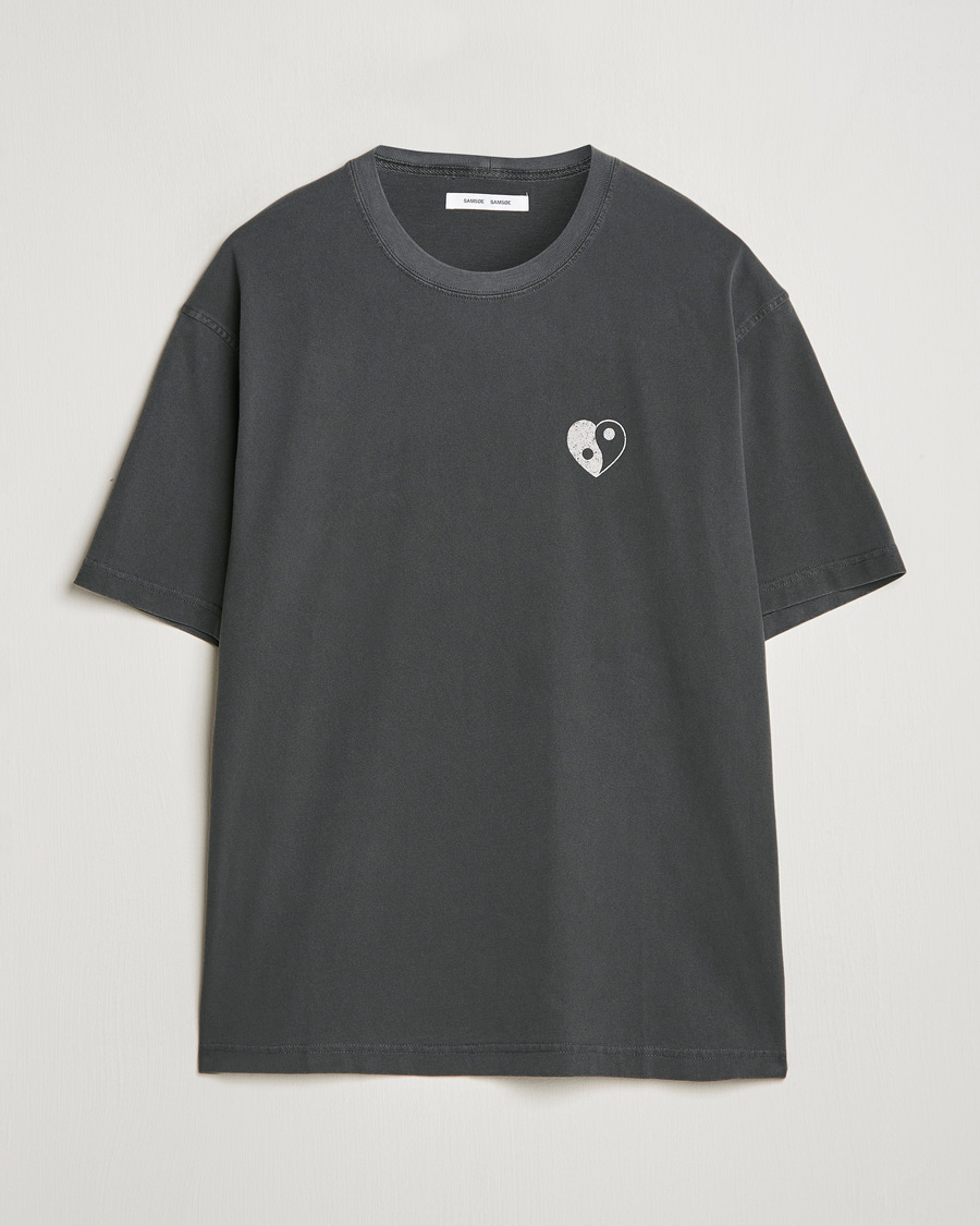 Herren | T-Shirts | Samsøe Samsøe | Poetry Printed T-Shirt Black Balance