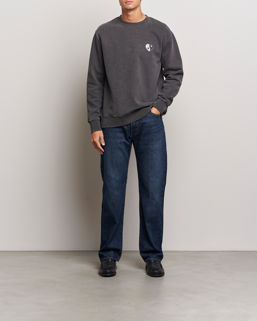 Herren | Pullover | Samsøe Samsøe | Poetry Printed Crew Neck Sweatshirt Black Balance