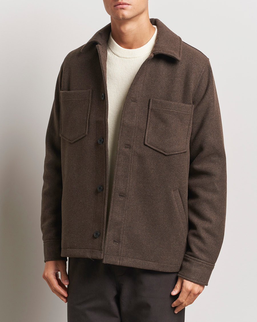 Herren | Jacken | Samsøe Samsøe | Pally Padded Shirt Jacket Chocolate Brown
