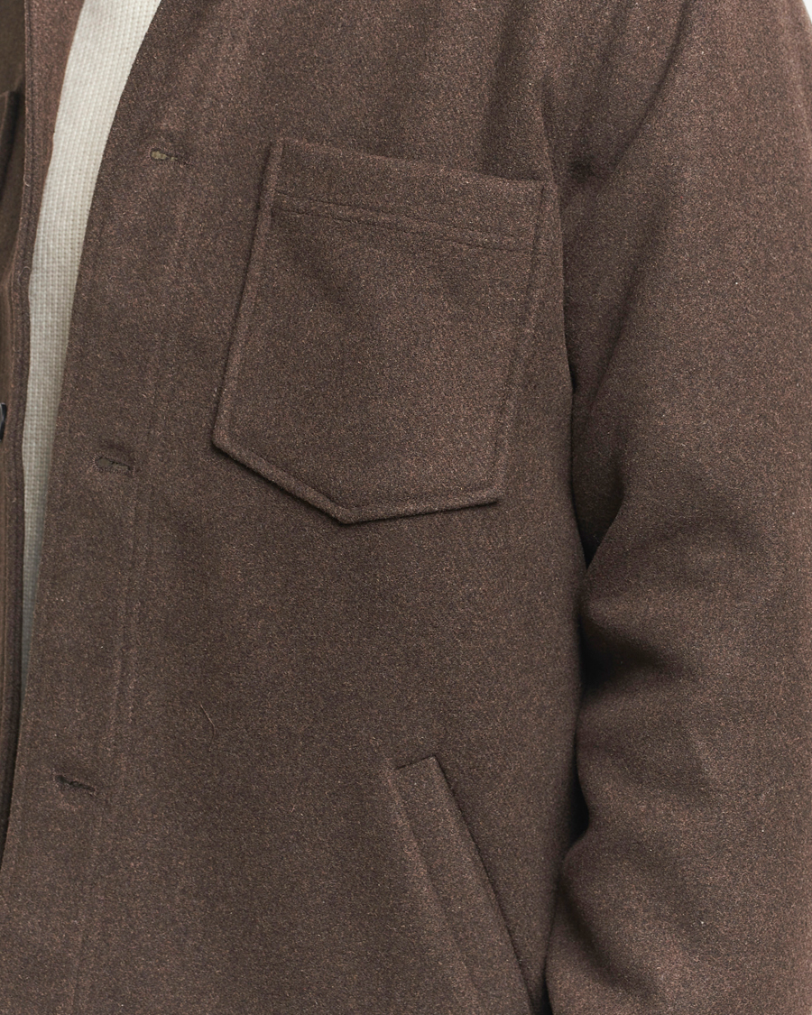 Herren | Jacken | Samsøe Samsøe | Pally Padded Shirt Jacket Chocolate Brown