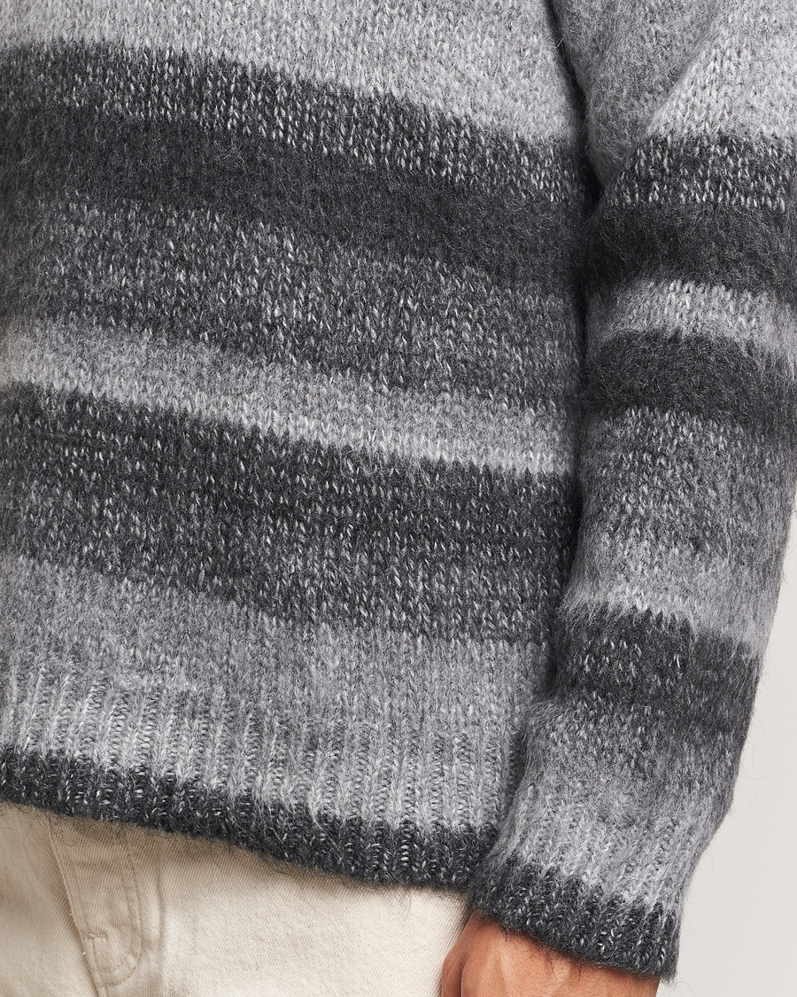 Herren | Pullover | Samsøe Samsøe | Saarin Mohair Striped Sweater Grey