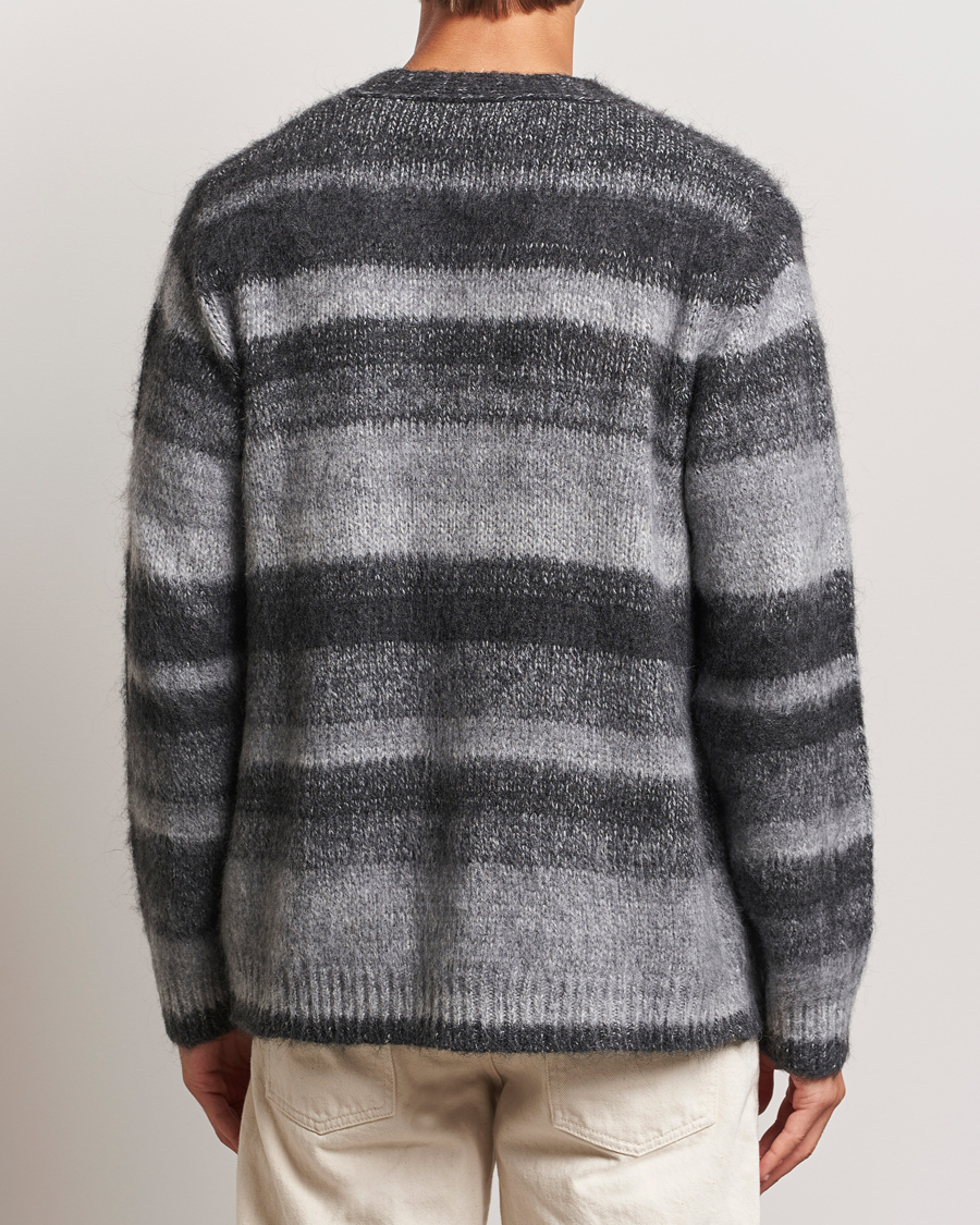 Herren | Pullover | Samsøe Samsøe | Ari Mohair Striped Cardigan Grey