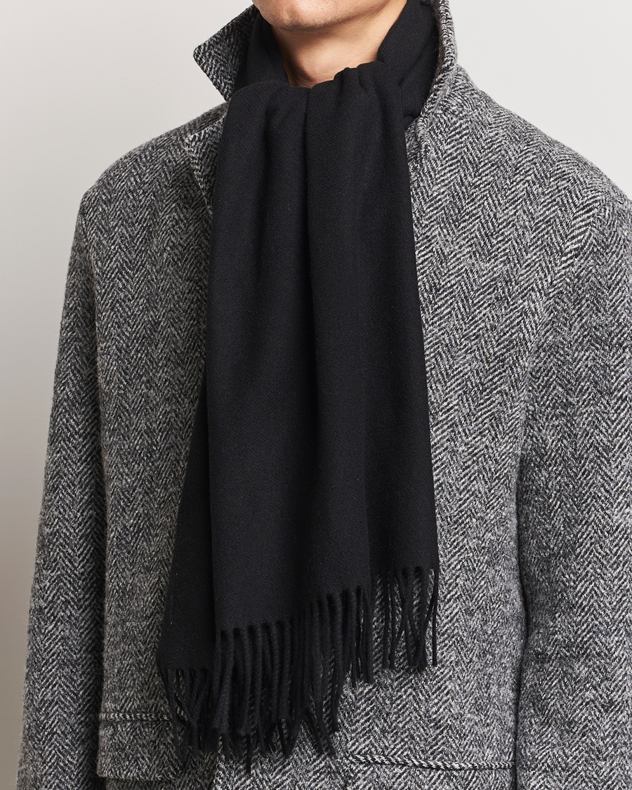 Herren | Samsøe Samsøe Efin Wool Scarf Black | Samsøe Samsøe | Efin Wool Scarf Black