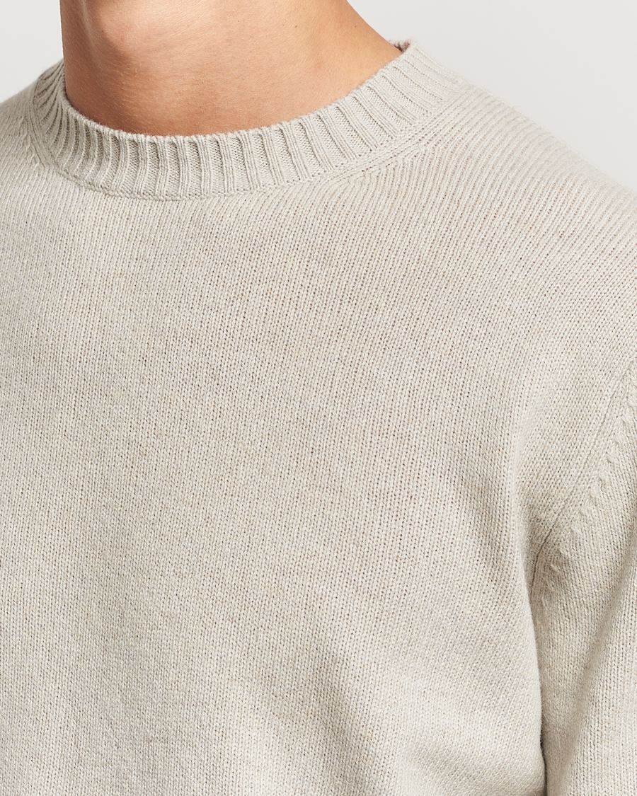 Herren | Pullover | Samsøe Samsøe | Sylli Wool Crew Neck Abbey Stone