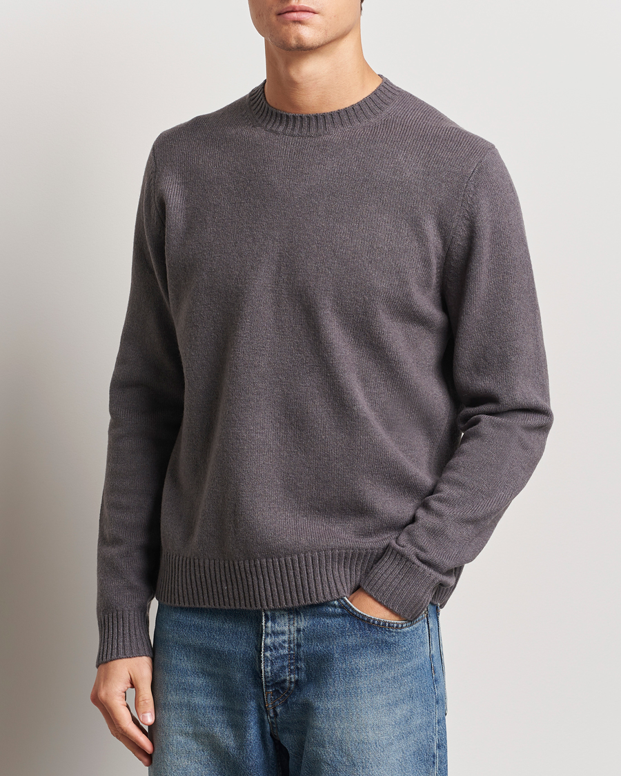Herren | Pullover | Samsøe Samsøe | Sylli Wool Crew Neck Volcanic Ash