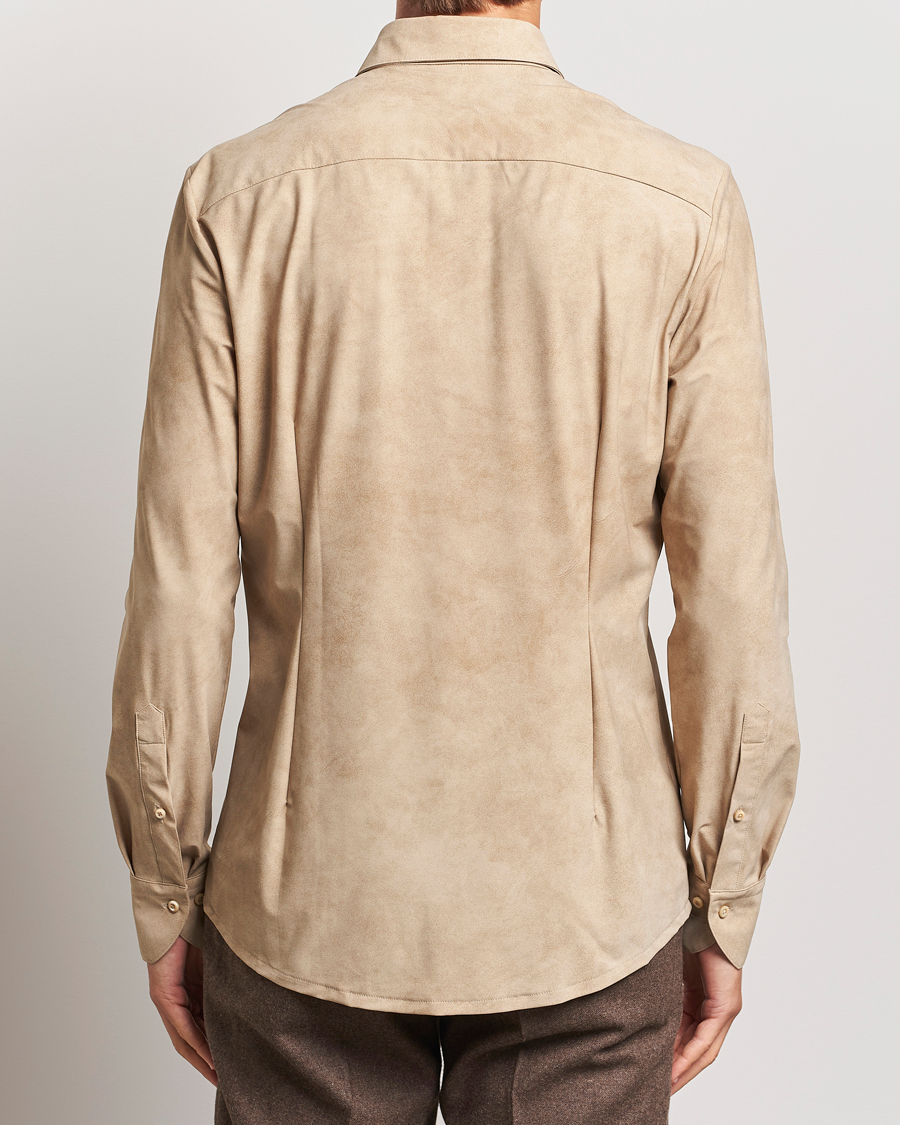Herren | Hemden | Stenströms | Slimline 4-Way Stretch Shirt Beige
