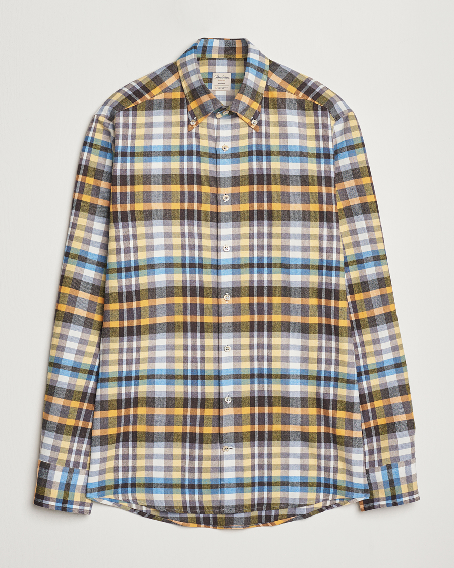 Herren | Hemden | Stenströms | Slimline Flannel Checked Shirt Multi