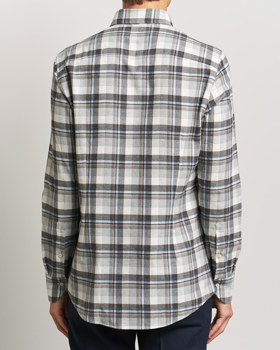 Herren | Hemden | Stenströms | Slimline Flannel Checked Shirt Multi