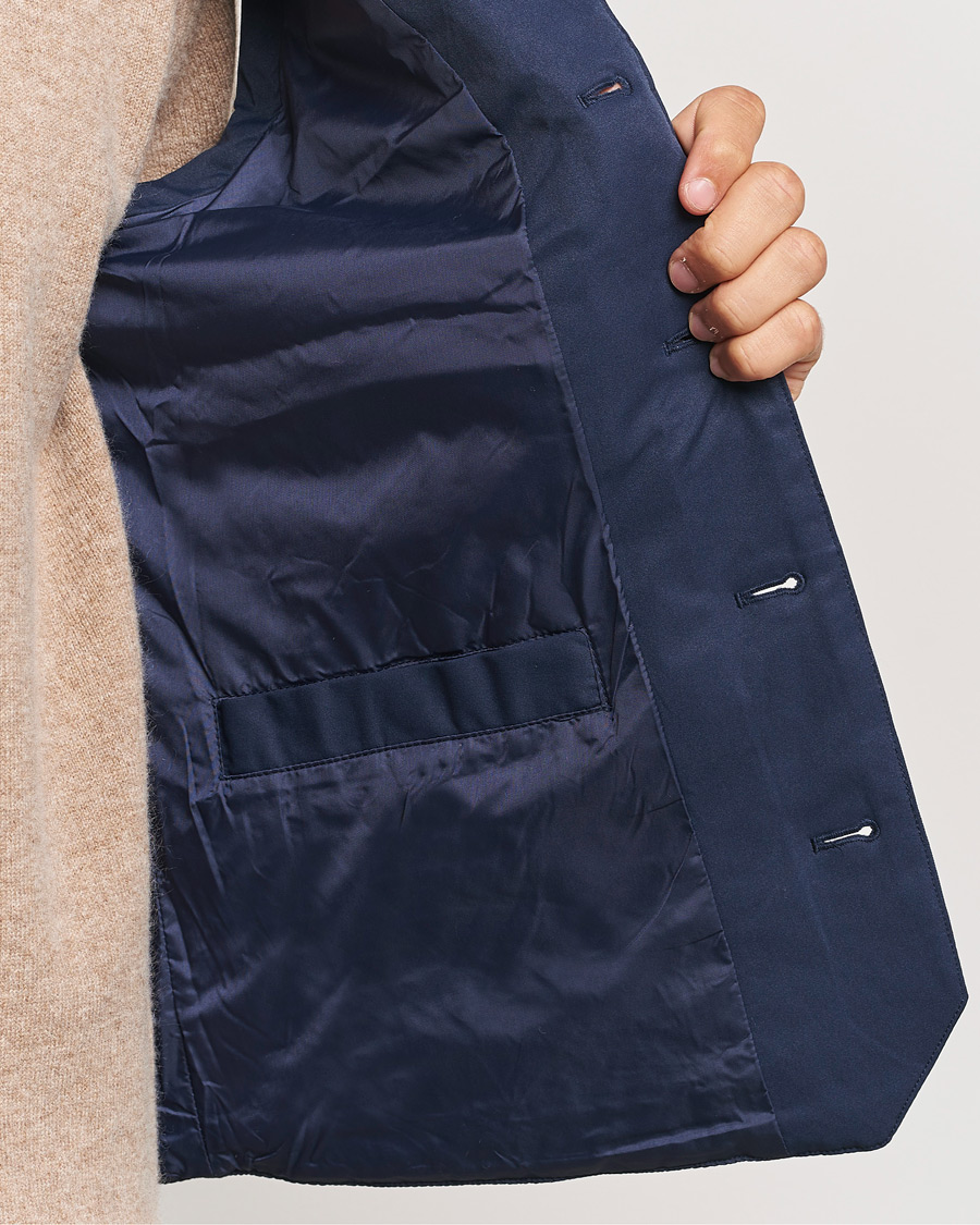 Herren | Jacken | Stenströms | Dressed Mid Layer Twill Gilet Navy