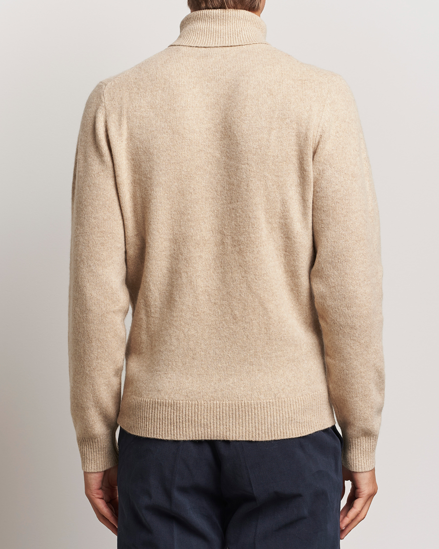 Herren | Pullover | Stenströms | Knitted Yak/Merino Rollneck Beige