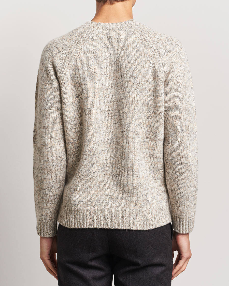 Herren | Pullover | Stenströms | Chunky Knitted Merino Sweater Beige