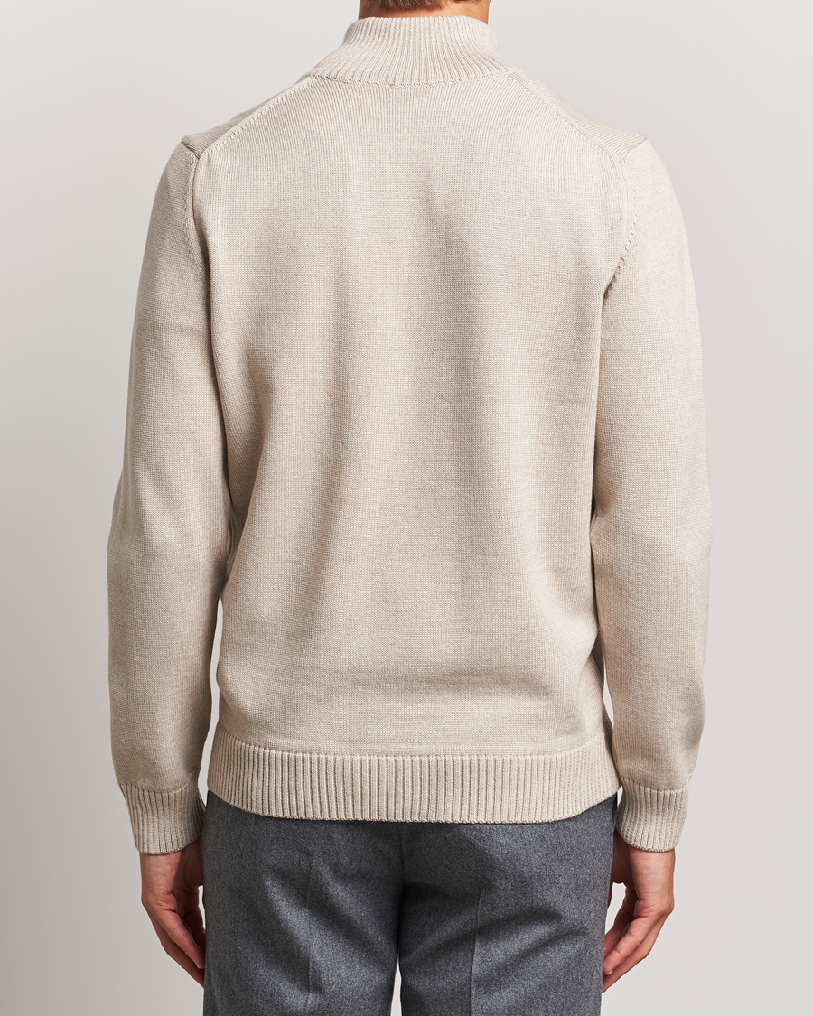 Herren | Pullover | Stenströms | Chunky Knitted Merino Cardigan Beige