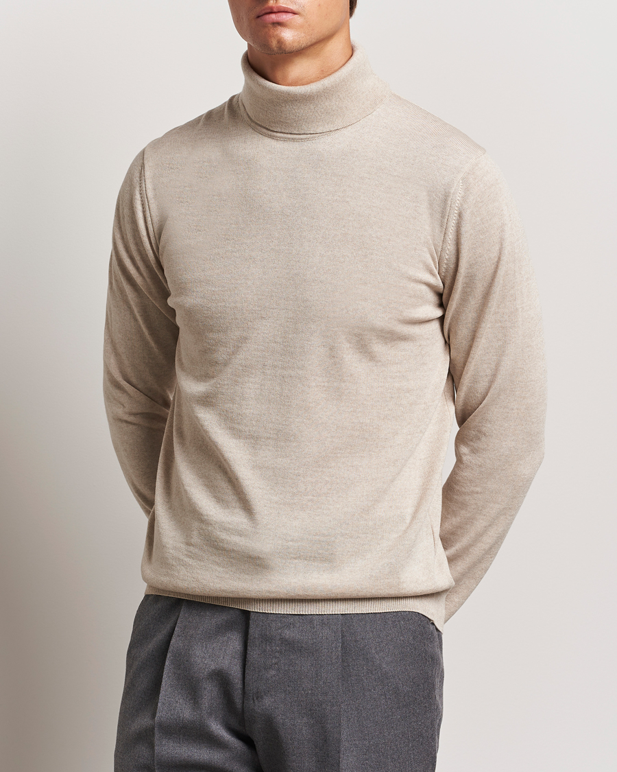 Herren | Pullover | Stenströms | Merino Rollneck Beige