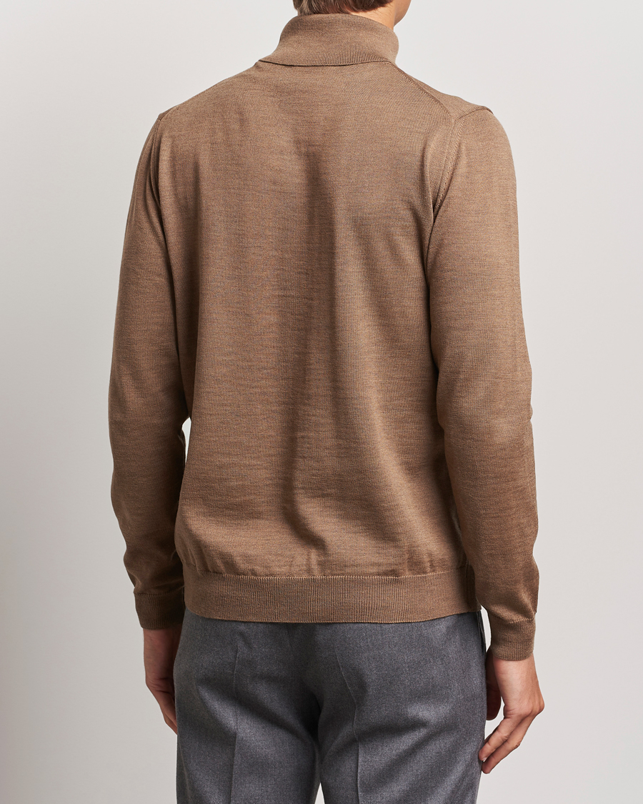 Herren | Pullover | Stenströms | Merino Rollneck Brown