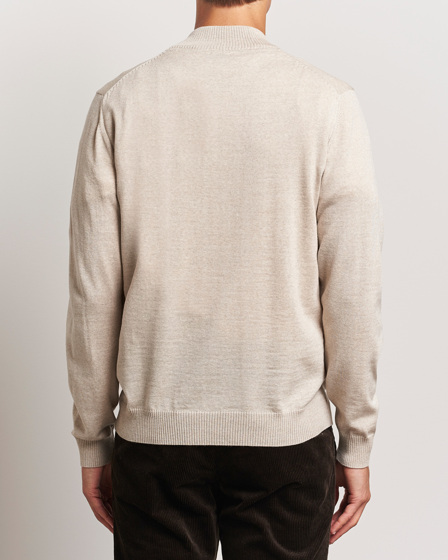 Herren | Pullover | Stenströms | Merino Half Zip Beige
