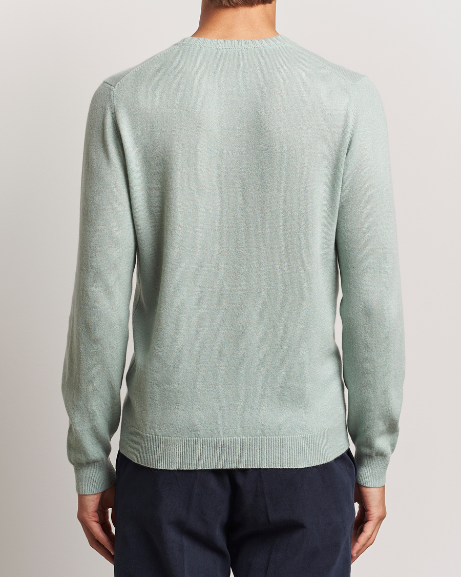 Herren | Pullover | Stenströms | Cashmere Crewneck Light Green