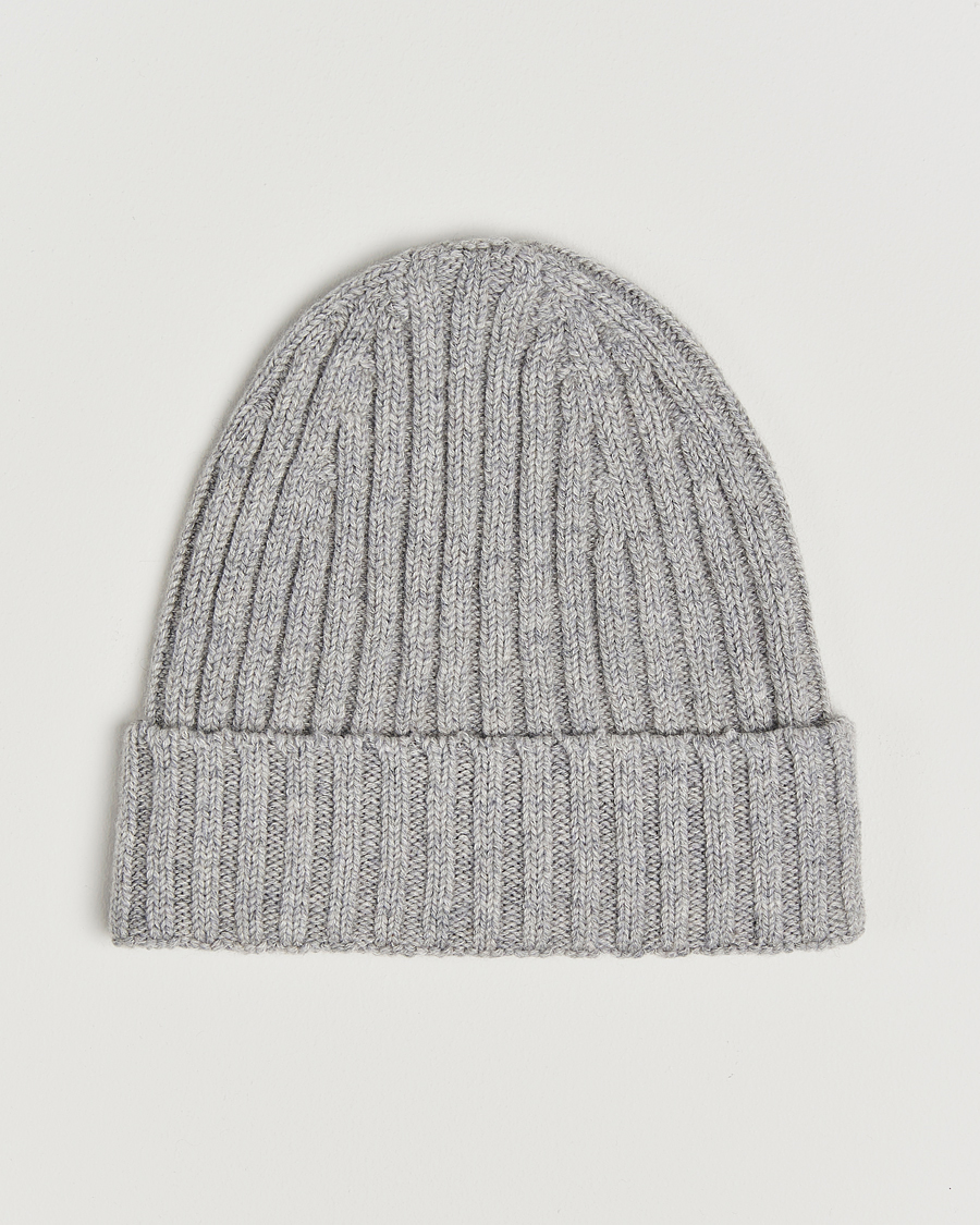Herren | Stenströms Ribbed Cotton/Cashmere Hat Grey | Stenströms | Ribbed Cotton/Cashmere Hat Grey