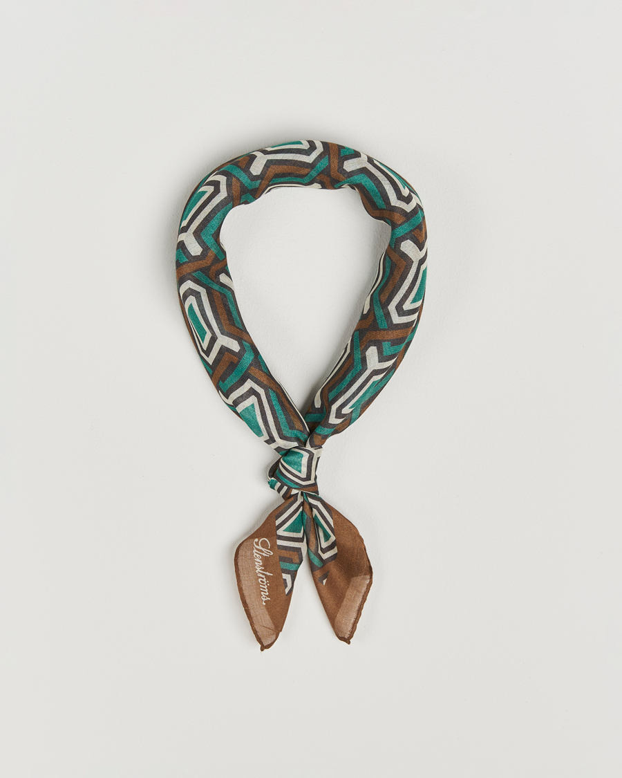 Herren | Stenströms Modal/Silk Printed Scarf Brown | Stenströms | Modal/Silk Printed Scarf Brown