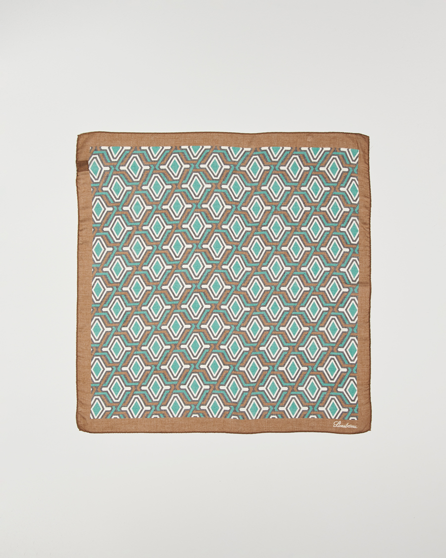 Herren | Stenströms Modal/Silk Printed Scarf Brown | Stenströms | Modal/Silk Printed Scarf Brown