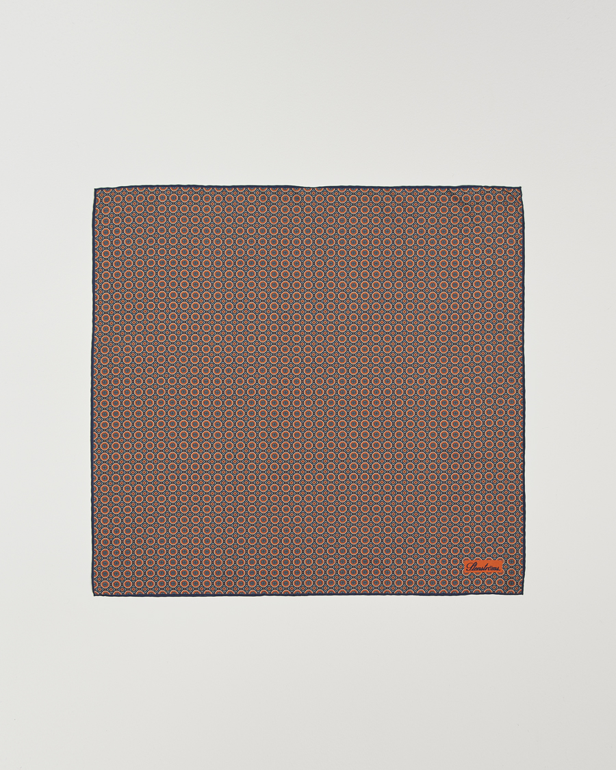 Herren | Stenströms Silk Printed Scarf Navy | Stenströms | Silk Printed Scarf Navy