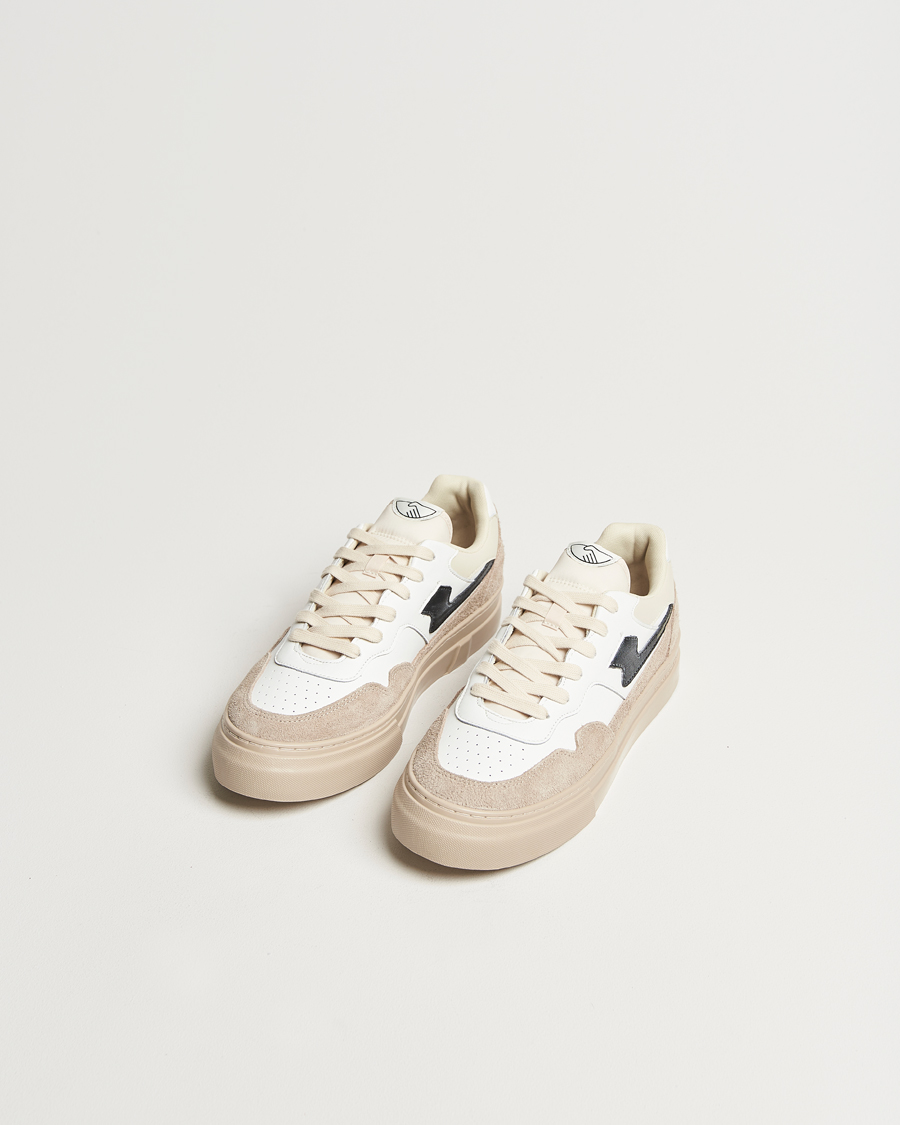Herren | Stepney Workers Club Pearl S-Strike Leather/Suede Sneaker Winter White | Stepney Workers Club | Pearl S-Strike Leather/Suede Sneaker Winter White