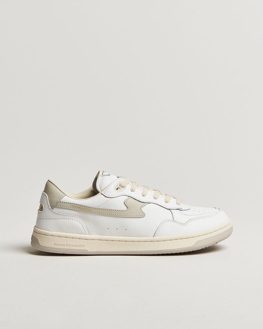 Herren | Stepney Workers Club Pro Cup 01 S-Strike Leather Sneaker White Putty | Stepney Workers Club | Pro Cup 01 S-Strike Leather Sneaker White Putty