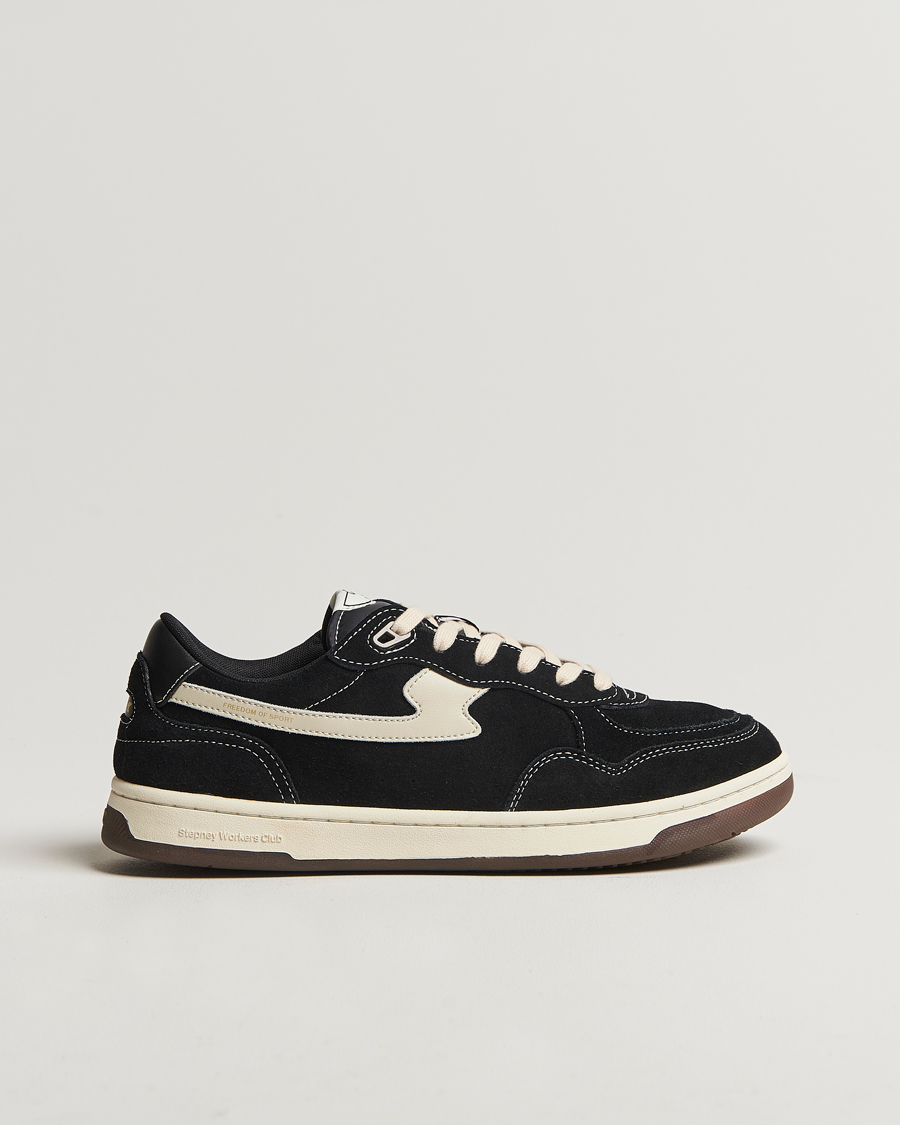 Herren | Stepney Workers Club Pro Cup 01 S-Strike Suede Sneaker Black White | Stepney Workers Club | Pro Cup 01 S-Strike Suede Sneaker Black White