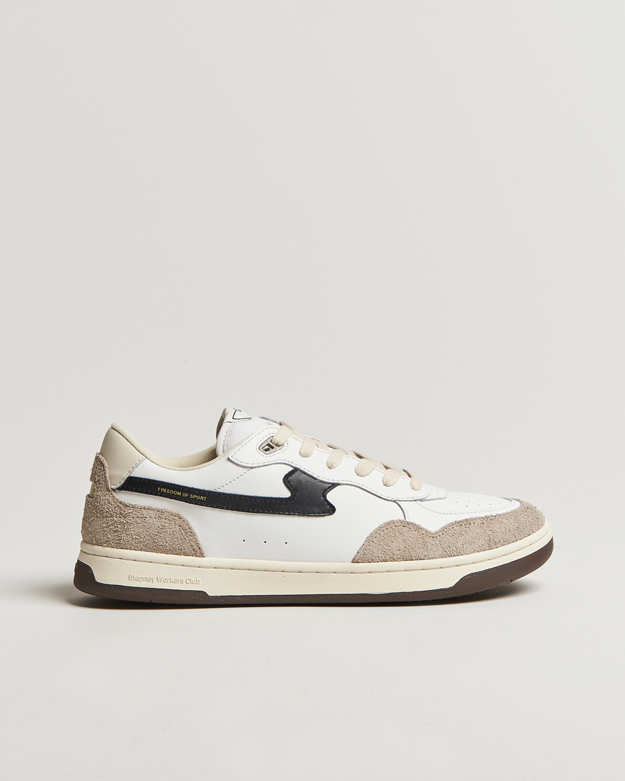 Herren | Stepney Workers Club Pro Cup 01 S-Strike Leather/Suede Sneaker White Mixed | Stepney Workers Club | Pro Cup 01 S-Strike Leather/Suede Sneaker White Mixed