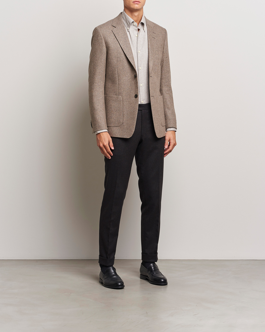 Herren | Sakkos | Tiger of Sweden | Justin Brushed Wool Blazer Burlywood