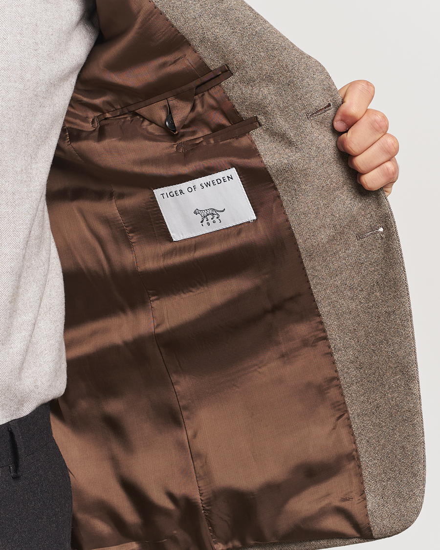Herren | Sakkos | Tiger of Sweden | Justin Brushed Wool Blazer Burlywood