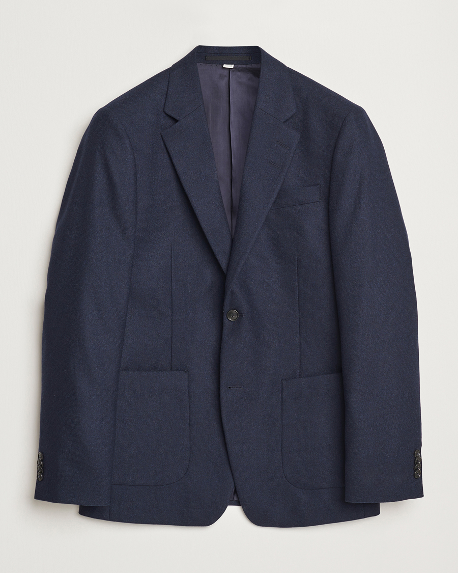 Herren | Sakkos | Tiger of Sweden | Justin Brushed Wool Blazer Sea Blue