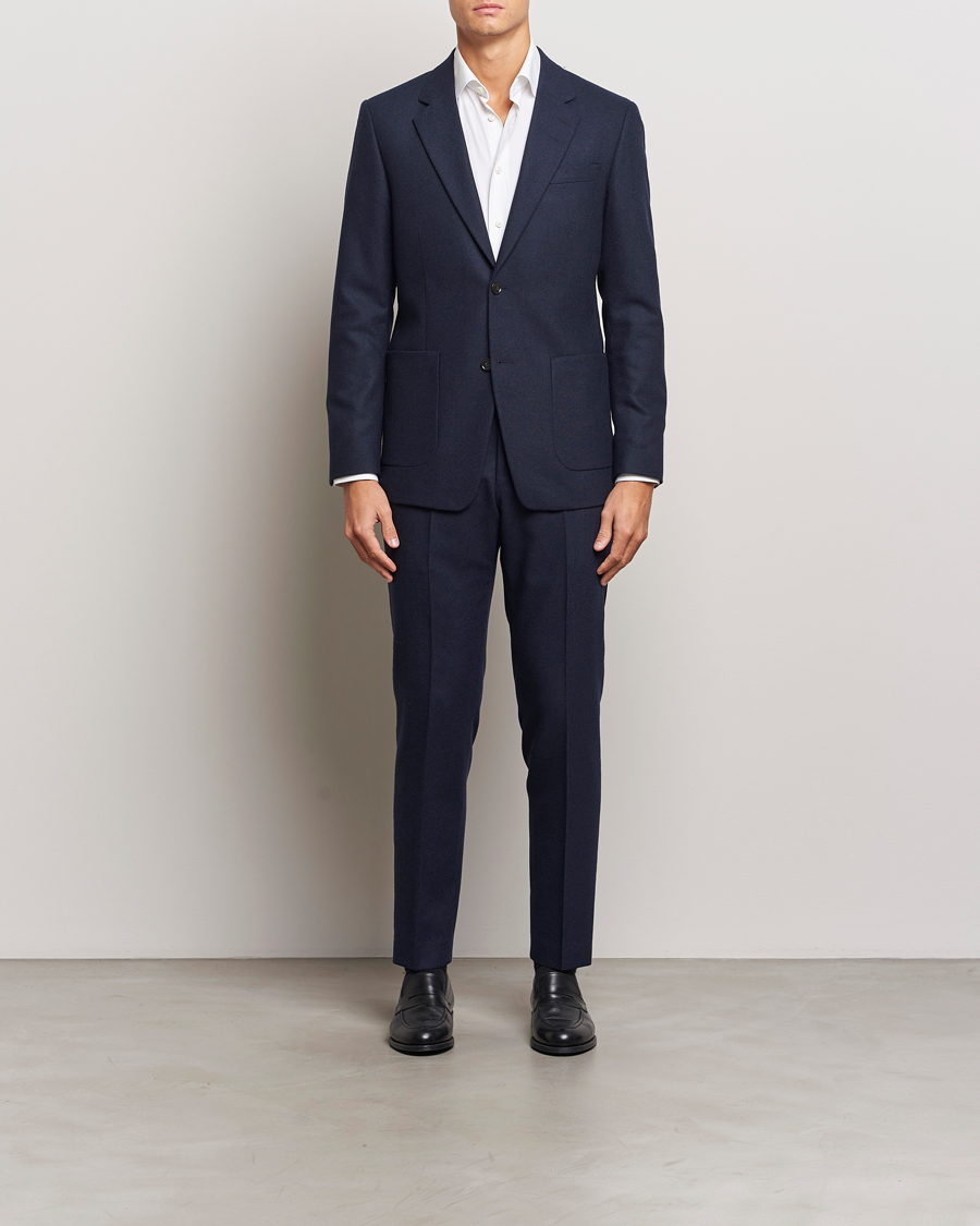 Herren | Sakkos | Tiger of Sweden | Justin Brushed Wool Blazer Sea Blue
