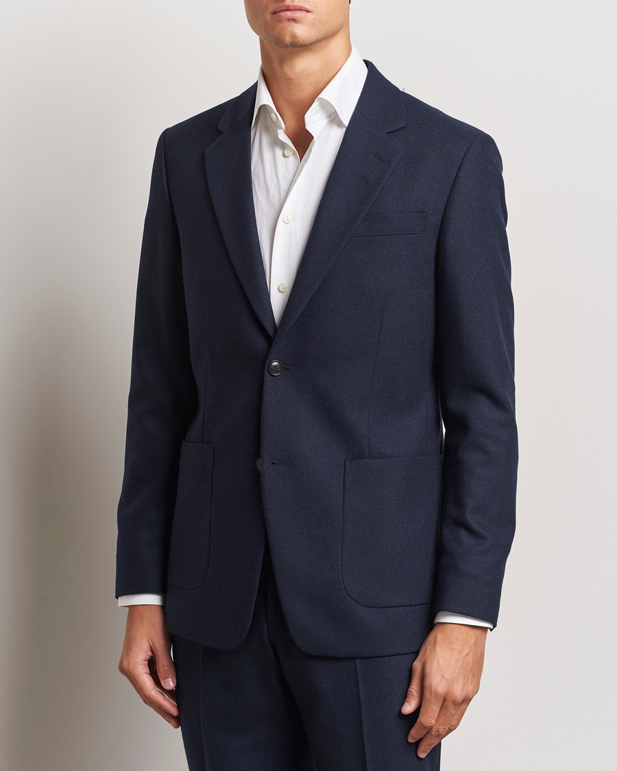 Herren | Sakkos | Tiger of Sweden | Justin Brushed Wool Blazer Sea Blue