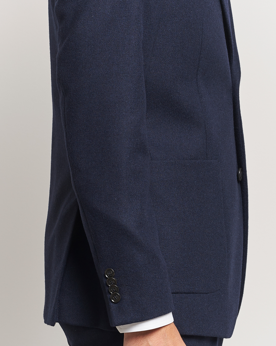 Herren | Sakkos | Tiger of Sweden | Justin Brushed Wool Blazer Sea Blue