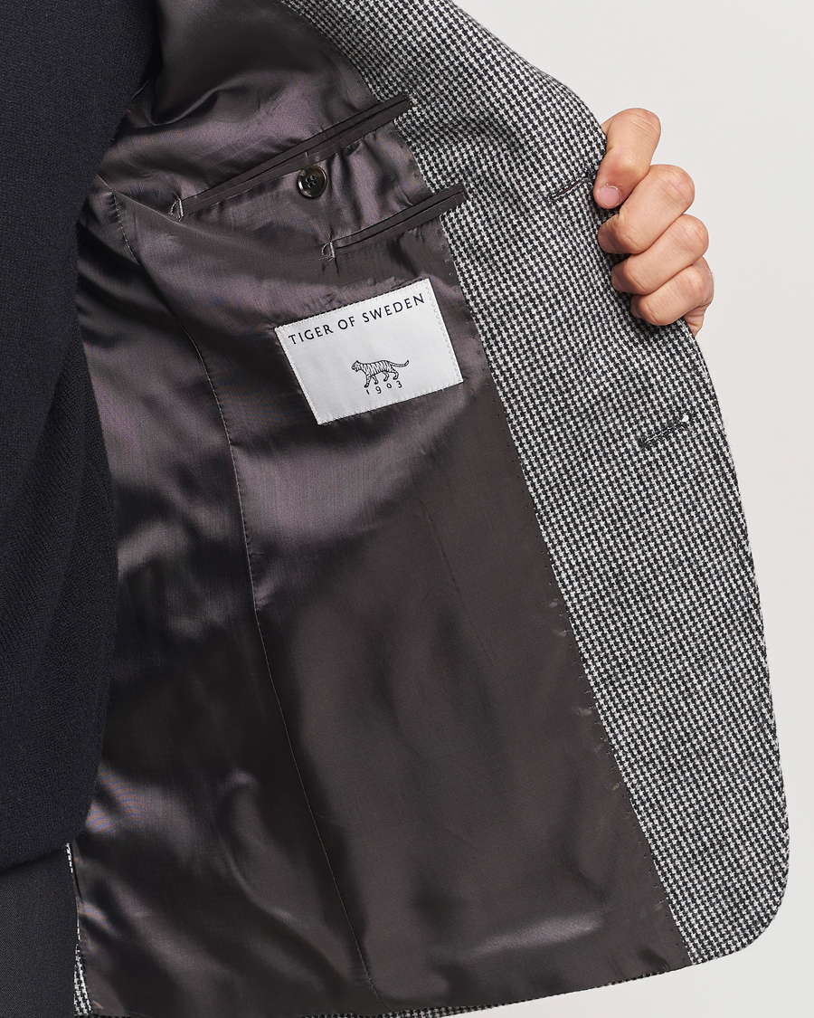 Herren | Sakkos | Tiger of Sweden | Justin Wool Pepita Blazer Black/White