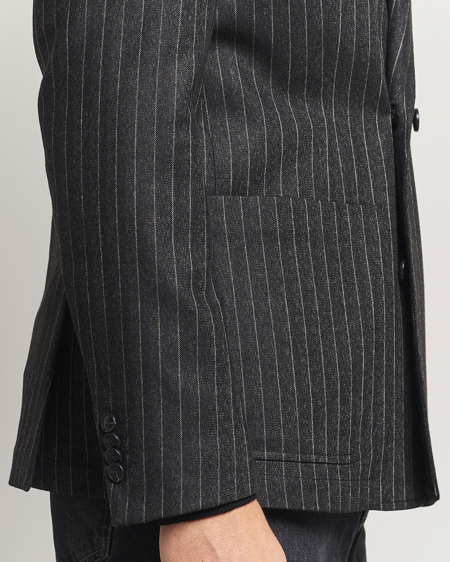 Herren | Sakkos | Tiger of Sweden | Jeen Pinstriped Double Breasted Blazer Charcoal